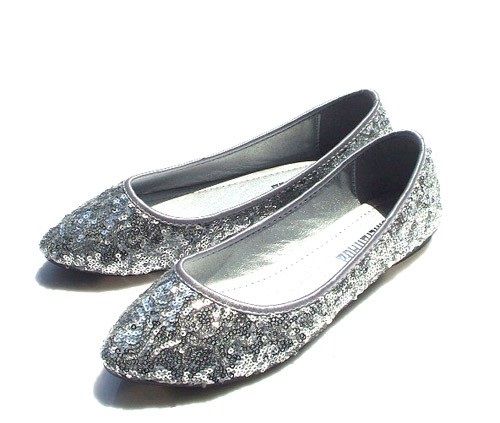 Sapatilha sequins Prata